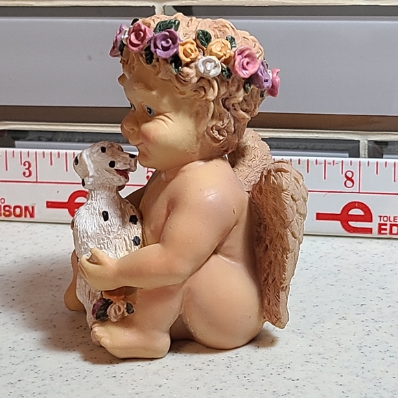 Vintage Resin Cherub with Dog figurine - Picture 5 of 17